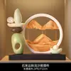 Nova Pintura de Areia Chinesa da Sorte com Fluxo Contínuo Ampulheta 3D Artesanato em Liga Decoração de Mesa Ornamento Descompressor Presente para Amigos