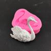 Molde de Silicona con Forma de Cisne DIY Molde para Pastel Plegado a Mano Goma Gota Yeso Herramienta para Pastel Plegado Pastel