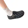 Zapatos Birkenstock Retro de Suela Gruesa Totalmente Cerrados para Mujer 2026 Otoño Nuevo Estilo Par Oculto que Aumenta la Altura con Falda Mocasines de Lunares de Moda