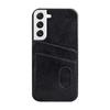 Adequado para Capa de Celular Samsung S23 Anti-Queda Cartão S24Ultra Slot Duplo para Cartão Capa de Couro Capa Traseira S24 Capa Protetora para Celular