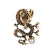 Broche de traje de hombre con dragón del zodiaco, regalo del año 2024, accesorios de traje de alta gama para mujer, pin de decoración de estilo chino