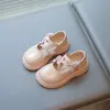 Zapatos de Princesa de Encaje con Mariposa para Niñas 2025 Verano Nuevos Zapatos Individuales para Niños Zapatos de Cuero Suave para Niños Grandes a la Moda