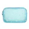 Nova Bolsa Cosmética Transparente de Margaridas Bolsa de Armazenamento Portátil à Prova d'Água Necessaire Pequena de Armazenamento Menstrual para Estudantes