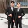 Traje Rayado de Negocios para Hombre Ventas de Seguros Traje Profesional Traje Ropa de Trabajo para Personal de Bienes Raíces