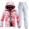 Traje de esquí de nuevo estilo para mujer, de invierno, para exteriores, resistente al viento, resistente a las salpicaduras de agua, cálido, grueso, para snowboard, pantalones de esquí de doble tabla.