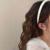 Moda Coreana Versão Estreita Nova Prata Laço Cor Sólida Tecido Esponja Top Craniano Alto Faixa de Cabeça Acessório de Cabelo Mulheres