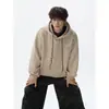 Sudadera con capucha vintage para hombre, peso pesado, bordada, lavada a la arena, nueva para Otoño/Invierno 2026, chaqueta de alta gama, holgada, engrosada, con forro polar