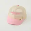 Gorra de Béisbol Estilo Chino para Niños al por Mayor Letra 1631 Gorra de Sol para Bebé Gorra de Malla Gorra con Visera Dulce Transpirable para Niñas