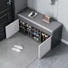 Zapatero para uso doméstico, integrado con la entrada, banco para cambiarse los zapatos, multicapa, con asiento, pasillo, interior, zapatero a prueba de polvo