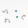 Acero Inoxidable 16G Doble Cabeza Taladro Completo Bola de Lodo Clavo para Oreja Clavo para Hueso de Oreja Decoración de Perforación