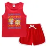 Chal de Verano 2023 para Niños Pantalones Cortos Camiseta Básica Casual Coreana Absorción de Sudor Dulce Conjunto de Camiseta sin Mangas Interior para Niños