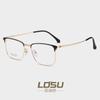 Gafas de titanio ultraligeras con montura cuadrada retro de moda, protección ocular para miopía, gafas antirradiación de rayos azules, venta al por mayor 3129