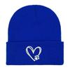 Gorro tejido con bordado de huella de pata de amor de Amazon transfronterizo, gorro de lana triste para montar al aire libre, gorro tipo jersey con garra de gato
