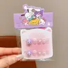 Pegatinas de Uñas Infantiles Kuromi para Niñas, Pegatinas de Uñas Lindas y Divertidas, Pegatinas de Uñas Removibles para Niñas, Uñas Portátiles Dulces y Lindas