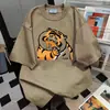 Camiseta de Marca Moderna con Estampado Divertido de Animales Estilo Japonés Verano Nuevo Casual Holgada Versátil Top para Pareja Ins