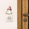 Pegatina de Interruptor de Muñeco de Nieve Lindo Navideño de Dibujos Animados Pegatina de Pared Autoadhesiva Pegatina Decorativa para Habitación de Niños Festival BR0965C