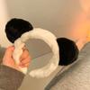 2022 nueva linda banda para el cabello de panda para mujer para lavarse la cara otoño e invierno mascarilla facial lavado especial diadema de felpa tocado
