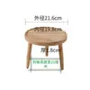 Patas de Madera Maciza Superficie de Tablero de Bambú Engrosado Simple Soporte de Carga Redondo Estante para Flores