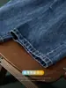 Jeans casuales clásicos retro azules para hombre, alto contenido de algodón, lavados, de pierna recta, ligeramente anchos, estilo old money, pantalones adelgazantes para el trabajo