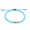 Pulsera Nueva de Cristal para Arroz Tejida a Mano Ojo del Diablo con Cuentas de Ojo Esmaltado para Mujeres