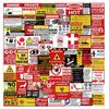 75 Novos adesivos de segurança de aviso sinais de alerta adesivos de PVC adesivos para mala de viagem geladeira celular