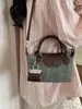 Bolso de Mano Tejido Francés de Nicho con Colores Contrastantes, Bolso de Hombro Patchwork de Moda, Bolso Cruzado de Lujo Ligero para Exportación, Bolso de Mano Sencillo