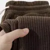 Pantalones casuales rectos, de corte holgado, nuevos para otoño/invierno, de pana ancha, forrados de felpa y engrosados, atléticos, largos, al por mayor