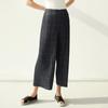 Miyake 2026 Verão Calças Cropped Plissadas Slim Fit Largas Versáteis Emagrecedoras Casuais Calças Retas Estilo Casual Japonês e Coreano