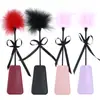 Sandalias Sexy de Plumas y Cuero para Parejas para Coquetear con las Manos y Dar Azotes en las Nalgas, Preámbulo, Juguetes Sexuales Alternativos, Productos para Adultos, Entrenamiento de Azotes