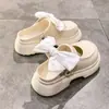 Sandalias de Plataforma con Suela Gruesa Dulces Casuales Estilo Chanel para Mujer, Nuevo Modelo Verano 2025 con Lazo y Diseño de Punta Cerrada para Uso en Exteriores