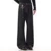 Jeans Masculino Reto Tendência Primavera 2026 Estilo Americano Jeans Cru, Calça Longa Versátil Vintage Solta Cleanfit