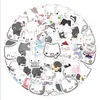 80 novos adesivos de grafite de desenho animado de pudim fantasma para geladeira, skate, adesivos personalizados DIY, atacado do fabricante