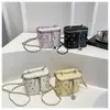 Bolso Cuadrado Pequeño Nuevo de Primavera 2025, Bolso Cruzado Sencillo, Bolso de Cadena Acolchado de Moda Estilo Coreano para Mujer