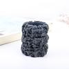 Anillo de pelo negro sin costuras, anillo para el pelo, cuerda para el pelo de mujer, base, base, banda de goma, funda de cuero, accesorios para el pelo de niños, suministro directo de fabricantes
