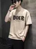 Camiseta Masculina de Manga Curta Ins Estilo Hong Kong Verão 2024 Gola Redonda Tendência Nacional Estampa China Versátil Camiseta Masculina