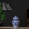 Jarrón de porcelana azul y blanca de Jingdezhen, nuevo jarrón de cerámica de estilo chino, adornos florales hidropónicos, adornos para sala de estar, venta al por mayor