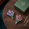 Broche de Aleación Lavanda para Mujer Set de Plantas y Flores Mori con Diamante Corsage Pin Fijo para Ropa Anti-Luz Joyería