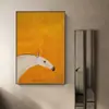 Corredor de Arte de Nicho Varanda Pintura Decorativa Cavalo Laranja Sala de Estar Pintura de Parede Arte Abstrata Estudo Escritório Murais