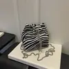 Bolsa transversal pequena versátil estilo ins para mulheres, novo design de nicho da moda 2026, bolsa de corrente estilosa, bolsa de ombro tipo balde