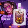 Tema Halloween Cruzamento Glitter Abóbora Gel Holográfico Maquiagem Carnaval Maquiagem Corporal e Facial