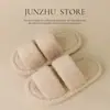 Pantuflas de Invierno 2026 Estilo Nuevo, Zapatos Peludos, Pantuflas de Algodón Suave con Suela Plana para el Hogar, Pantuflas Cálidas para el Hogar