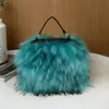 Bolsas de Pelúcia Outono e Inverno para Mulheres, Bolsas de Ombro e Transversais Modernas de Alto Padrão, Bolsas de Pele Sintética, Atacado Transfronteiriço
