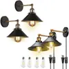 Lámpara de Pared Industrial Retro Americana de Amazon Transfronteriza Ajustable de Hierro Regulable para Restaurante Dormitorio Mesita de Noche