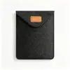 Funda personalizada de fieltro para tableta transfronteriza, funda interior tipo sobre para iPad, resistente a arañazos y a prueba de golpes, con decoración de etiqueta de cuero, disponible en Amazon