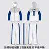 Conjunto deportivo con cremallera completa personalizado con patrones personalizados para estudiantes, conjunto de atuendo de rendimiento estampado para club deportivo casual