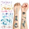 10 novos desenhos animados boa sorte cor koi grafite tatuagem adesivos braço rosto decoração adesivos atacado