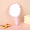 Espejo de Mano con Borde de Encaje con Forma de Nube para Niñas, Espejo Mini Portátil con Mango Imprimible, Espejo de Maquillaje