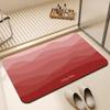 Tapete de Chão de Banheiro Elegante com Degradê, Tapete Absorvente para Banheiro, Tapete Antiderrapante para Porta de Vaso Sanitário, Tapete para Pés, Tapete de Entrada para Banheiro