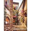 Pintura al óleo estilo europeo de un pueblo junto al lago, Pintura de diamantes con cobertura total de diamantes, Nueva escena callejera vintage para decoración de sala de estar, Fábrica de punto de cruz con diamantes