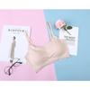 Segunda generación de ropa interior sin costuras para mujer, tirante, espalda descubierta, soporte para el pecho, push up, a prueba de impactos, chaleco deportivo para dormir sin costuras para mujer
